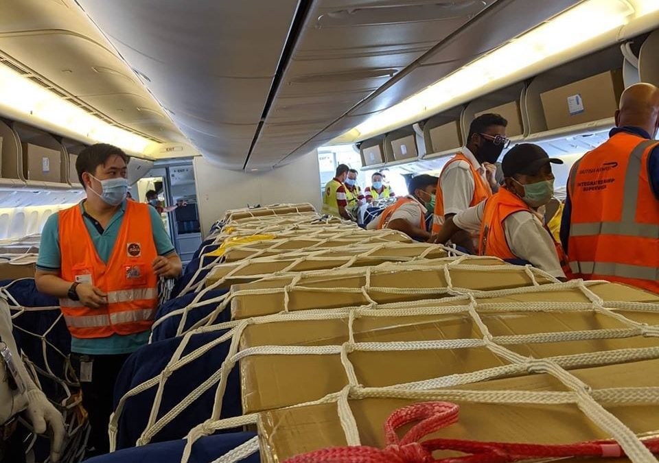 From Singapore with Love: BA Flight Transports Medical Supplies to the UK