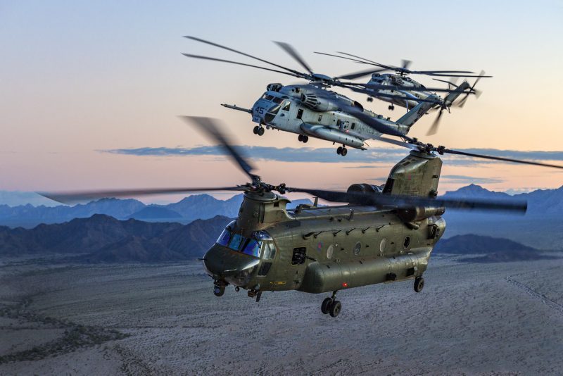 RAF Chinook Helicopter Makes Emergency Landing
