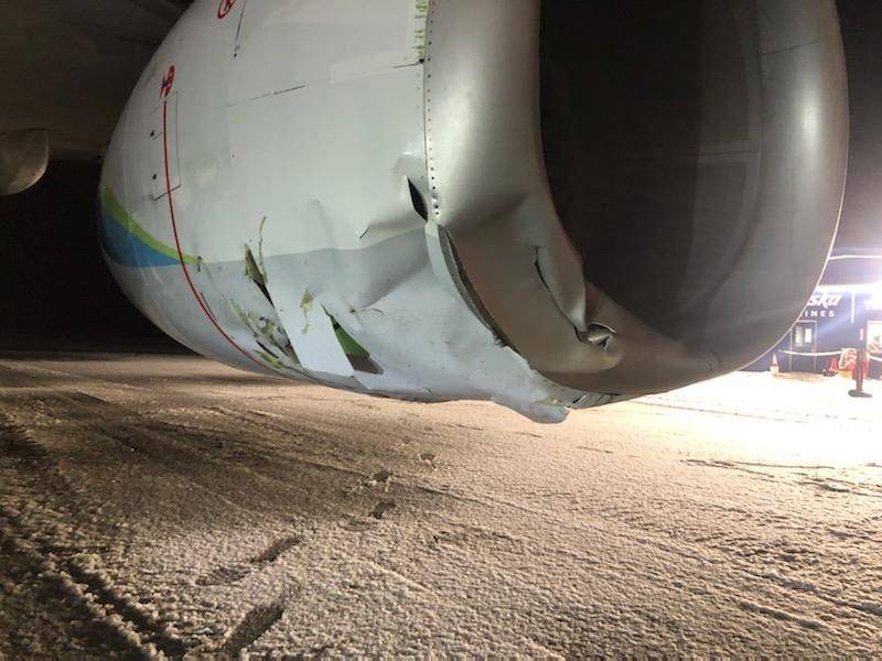 Alaska Airlines 737 Has A Bearstrike On Landing