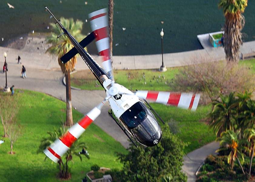 Drone Crash With Police Helicopter in Los Angeles