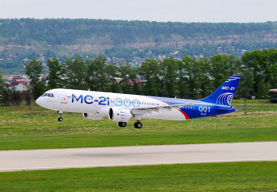 INCIDENT – MC-21 Prototype Has Runway Excursion