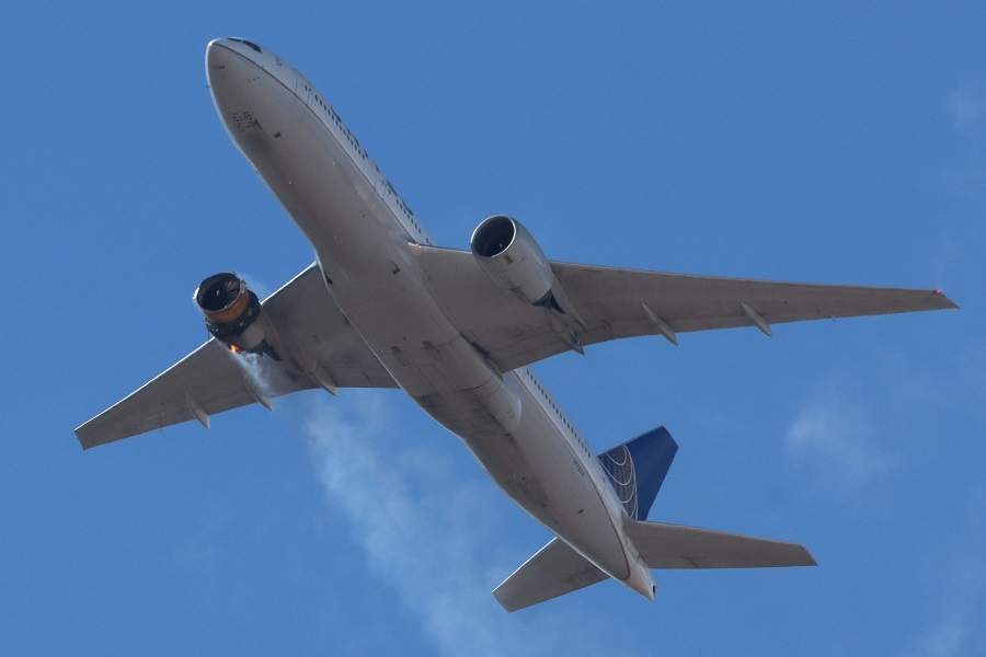 United 777-200 Engine Loses Parts Over Denver!