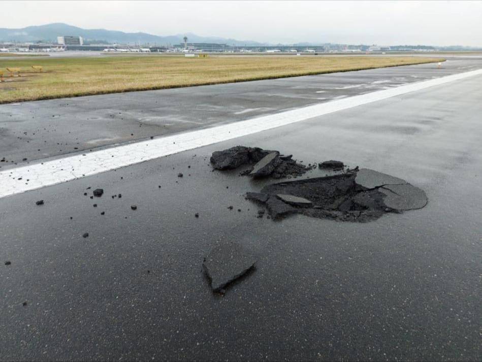 Lightning Strike Burns Crater In São Paolo Runway!