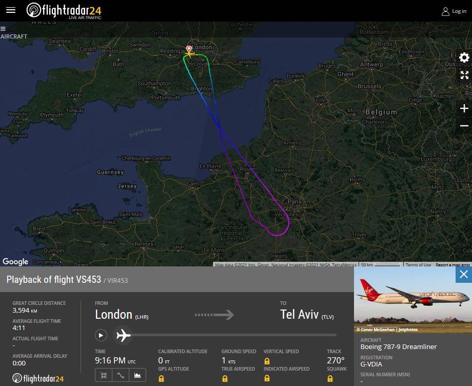 ACCIDENT: Virgin Atlantic Captain Injury From Laser