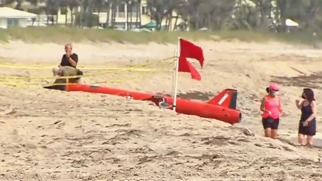 US Air Force Target Drone Washes Up On Florida Beach!