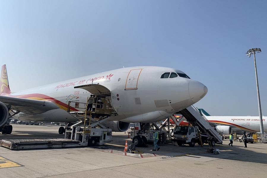 Pallet With Smartphones On Fire At Hong Kong Airport