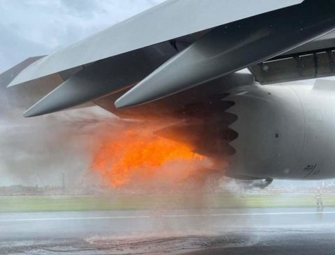 747 Engine Fire Miami