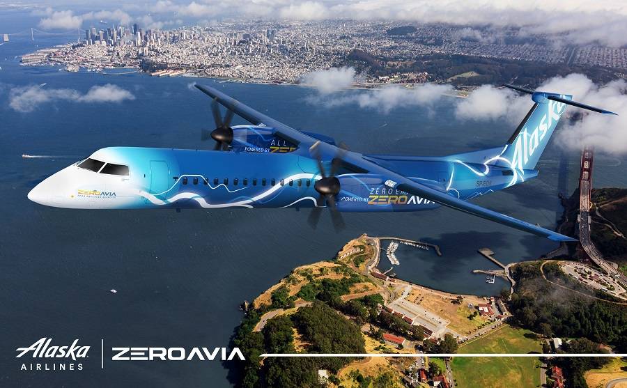 Alaska Donates Q400 To ZeroAvia For Hydrogen Project