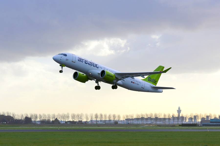 INCIDENT: Air Baltic A220 Runway Excursion