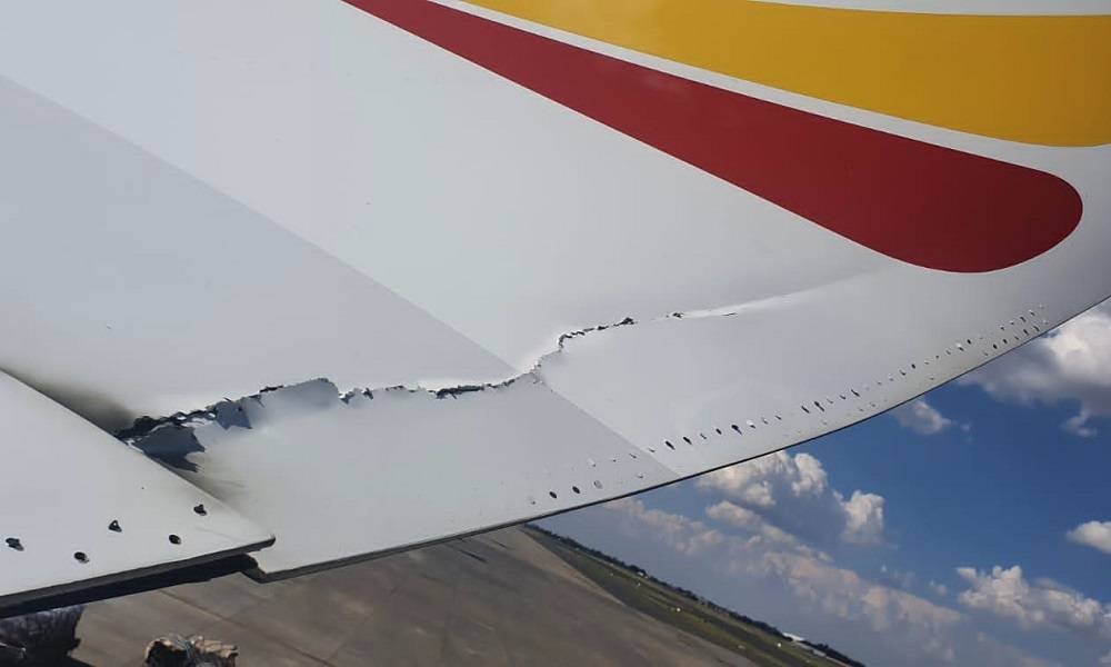 ACCIDENT: A350 Wingtip Strike From Wind Shear