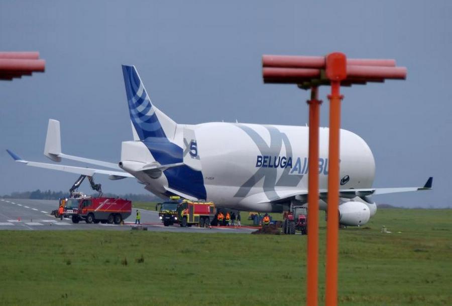 INCIDENT: Airbus Beluga XL Runway Excursion!